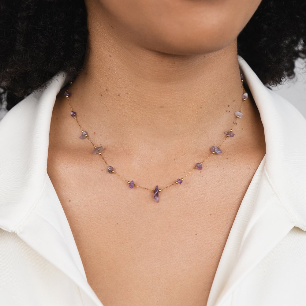 Amethyst Beaded Necklace