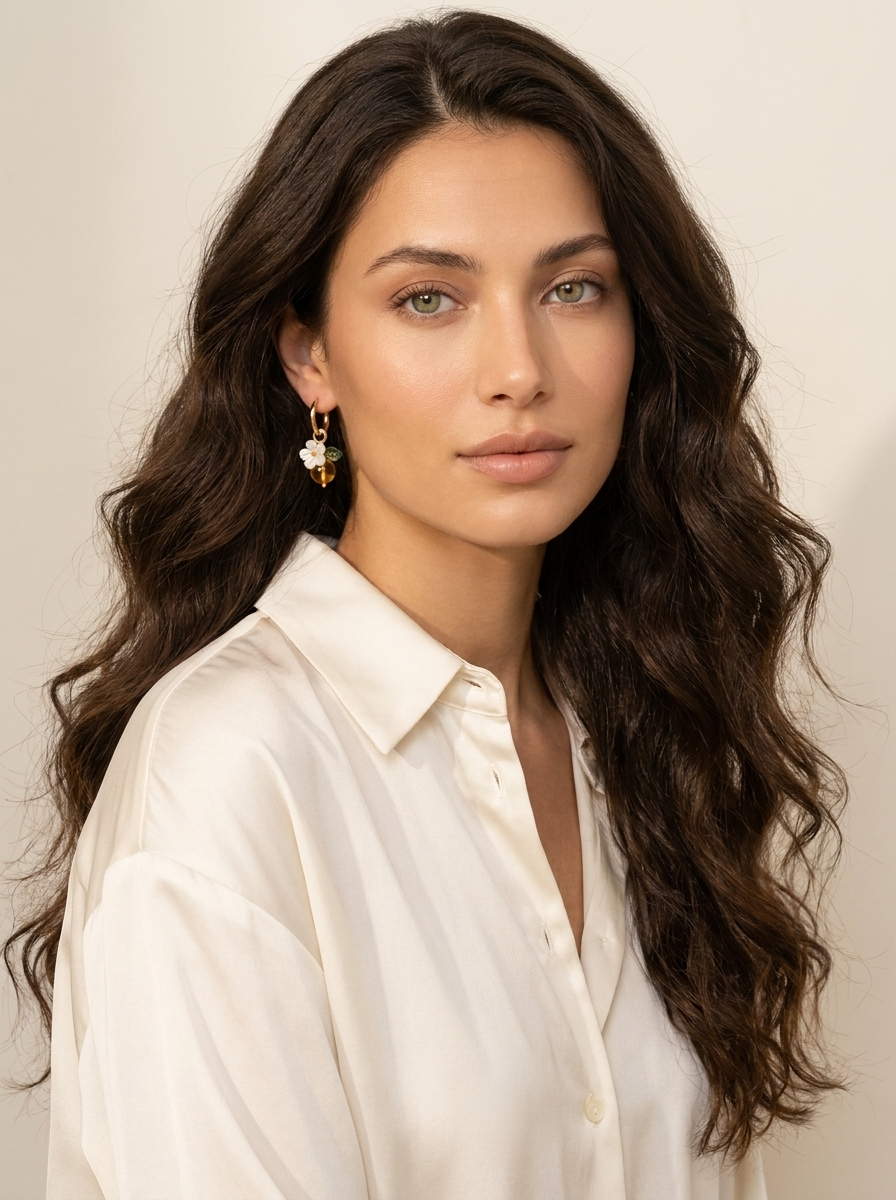 Bee & Blossom Charm Hoop Earrings