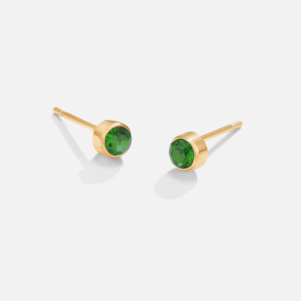 Birthstone Crystal Stud Earrings