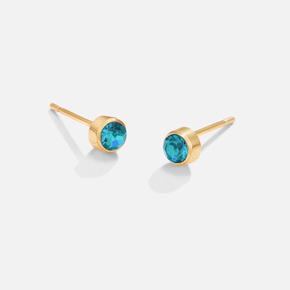Birthstone Crystal Stud Earrings