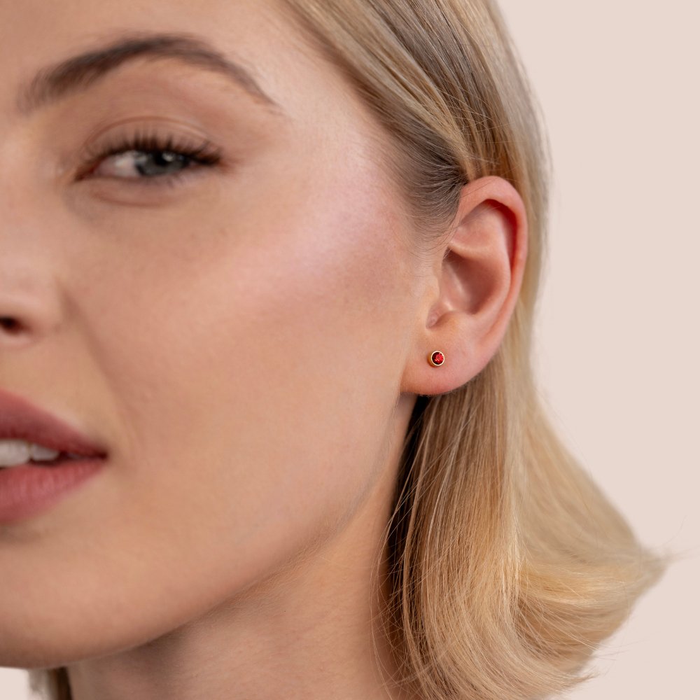 Birthstone Crystal Stud Earrings
