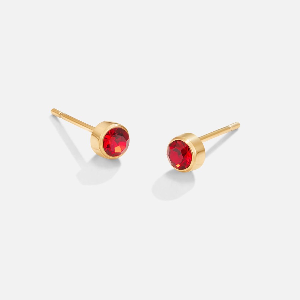 Birthstone Crystal Stud Earrings