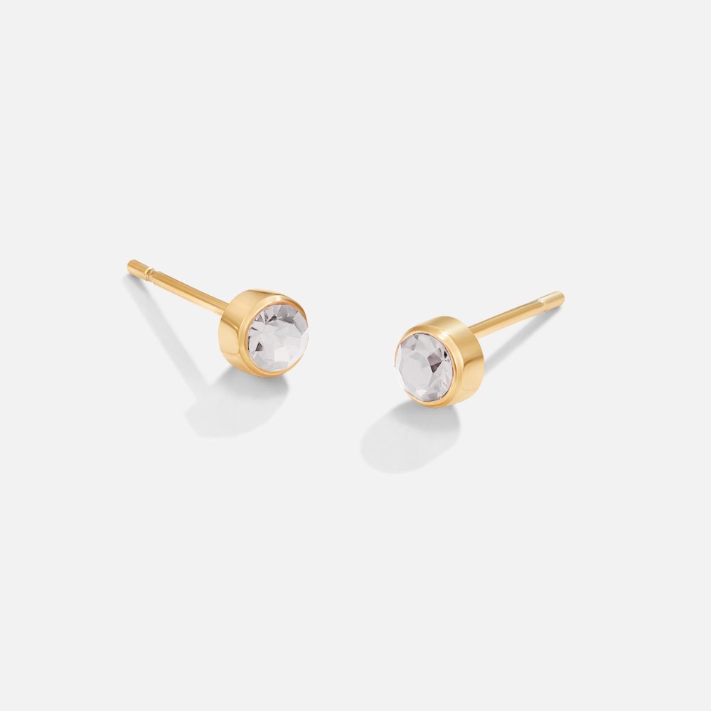 Birthstone Crystal Stud Earrings