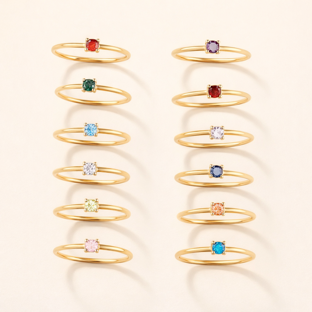 Birthstone Solitaire Ring