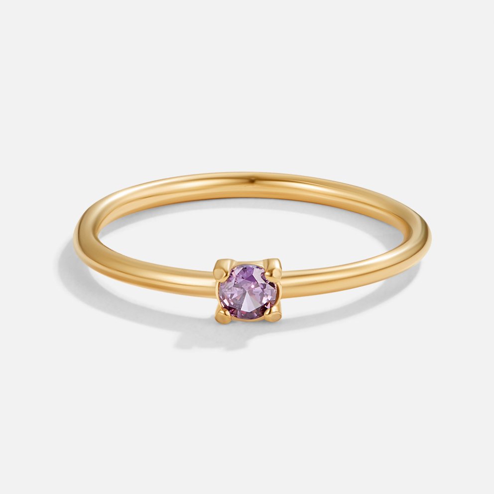 Birthstone Solitaire Ring
