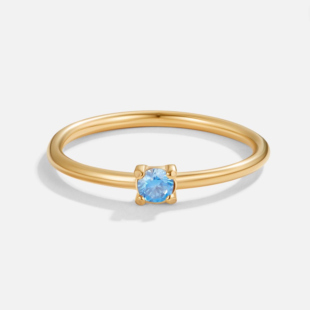 Birthstone Solitaire Ring