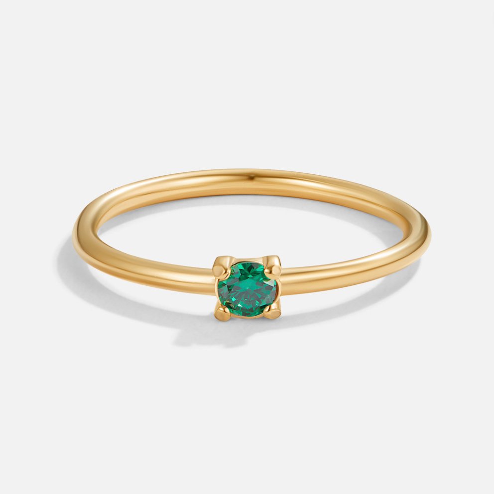 Birthstone Solitaire Ring