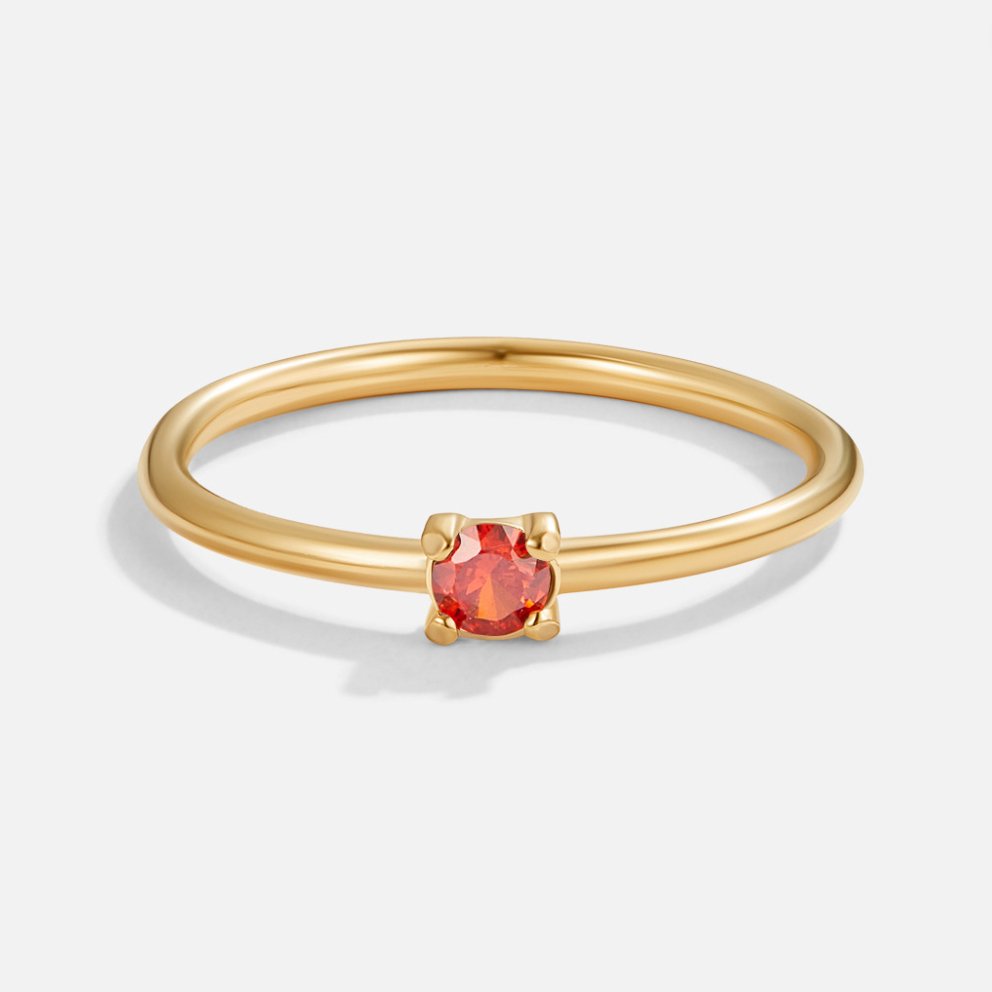 Birthstone Solitaire Ring