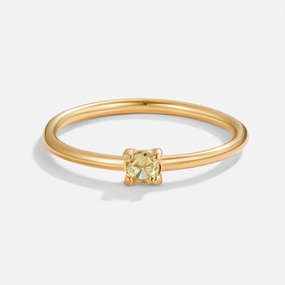 Birthstone Solitaire Ring