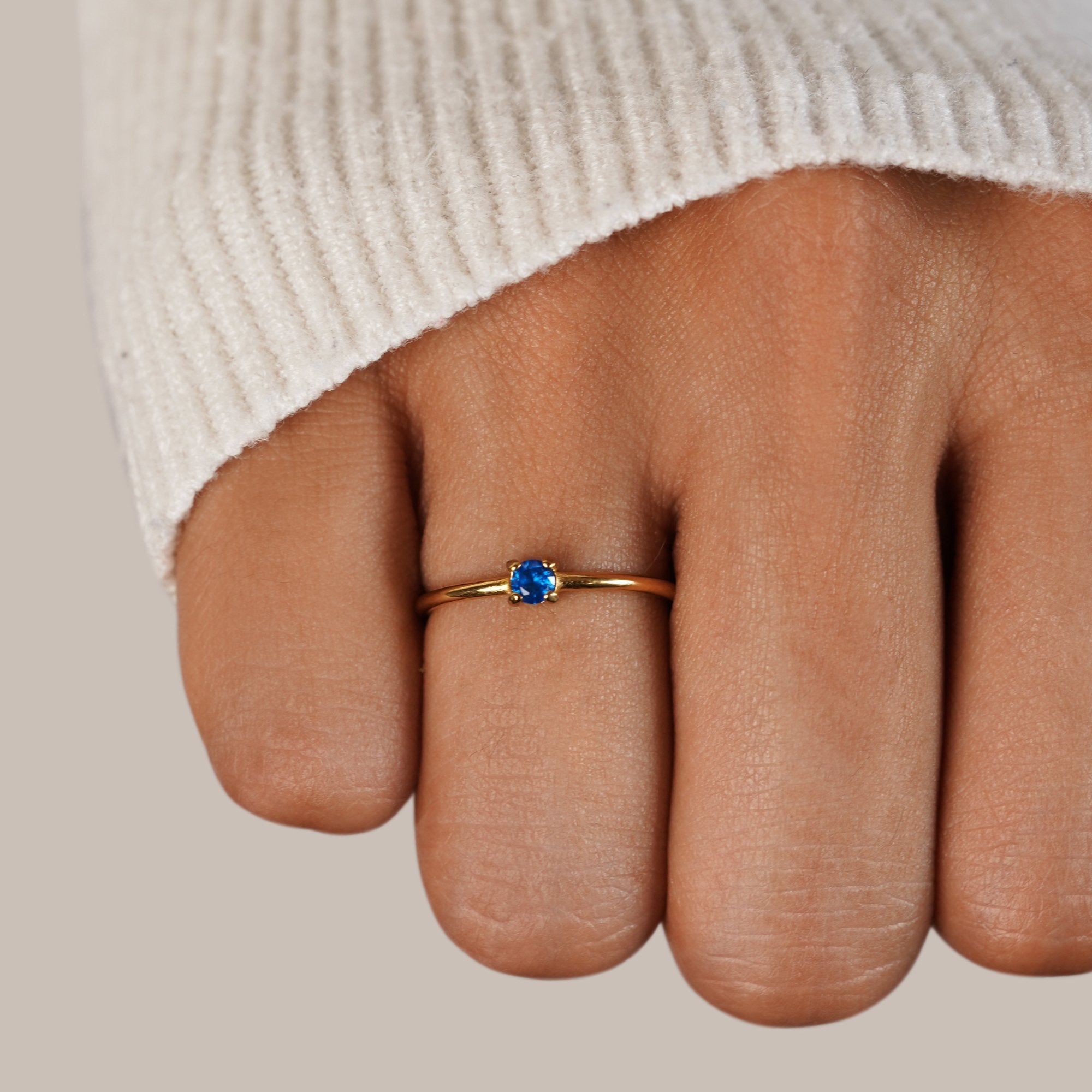 Birthstone Solitaire Ring