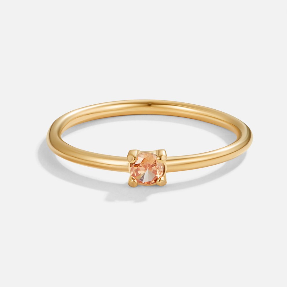 Birthstone Solitaire Ring