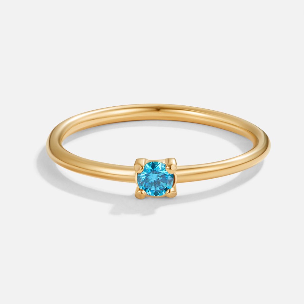 Birthstone Solitaire Ring