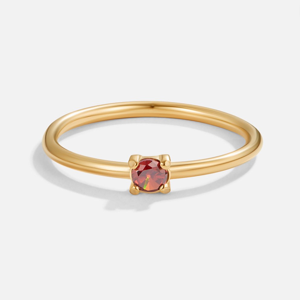 Birthstone Solitaire Ring