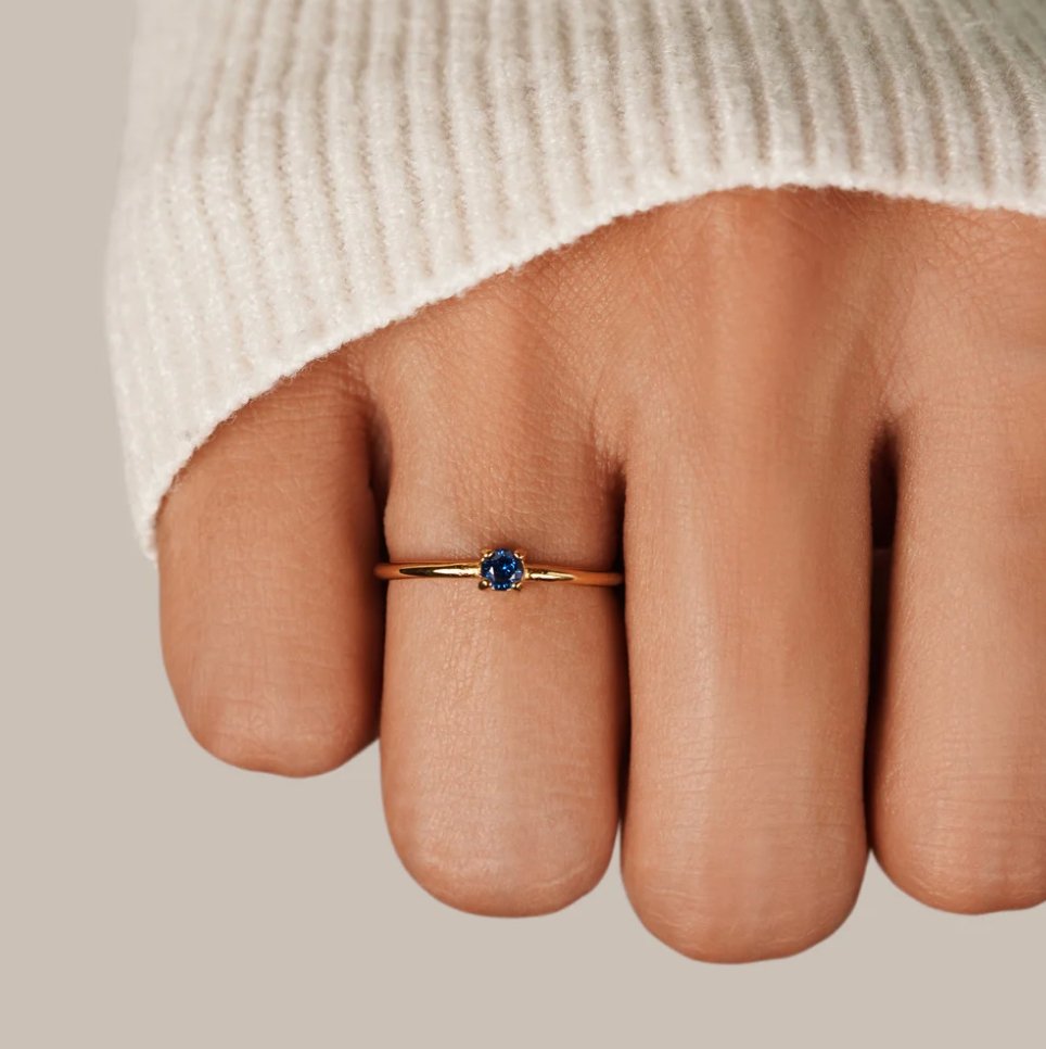 Birthstone Solitaire Ring