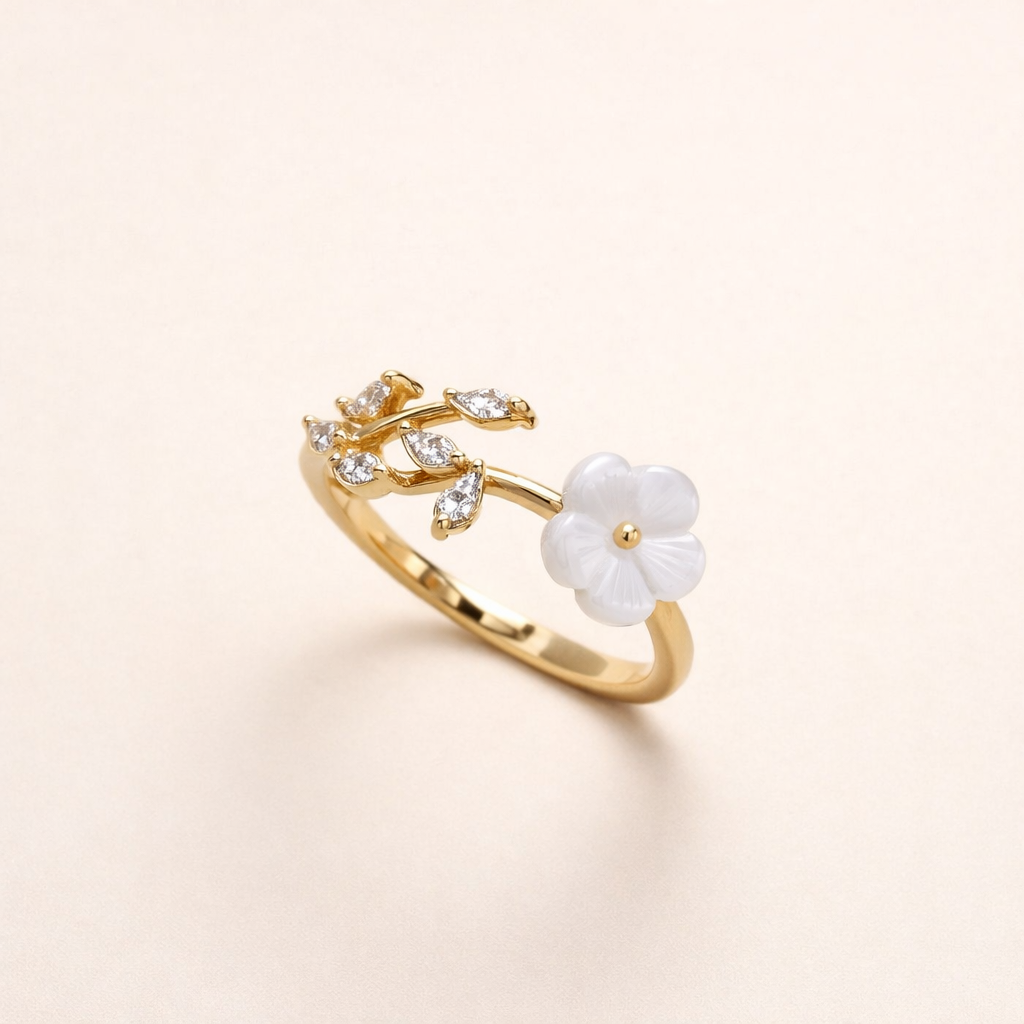 Blossom Crystal Floral Ring