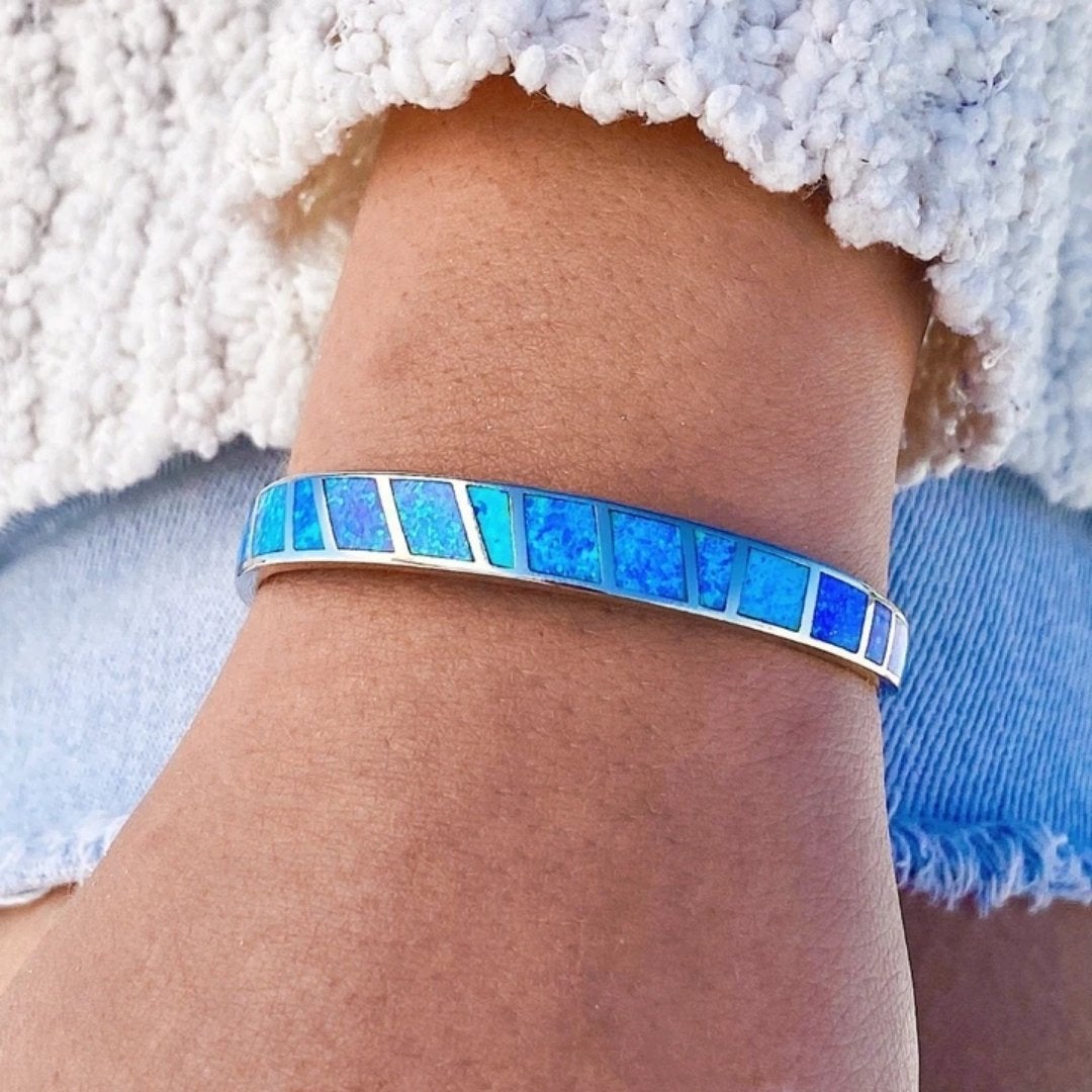 Blue Opal Cuff Bracelet