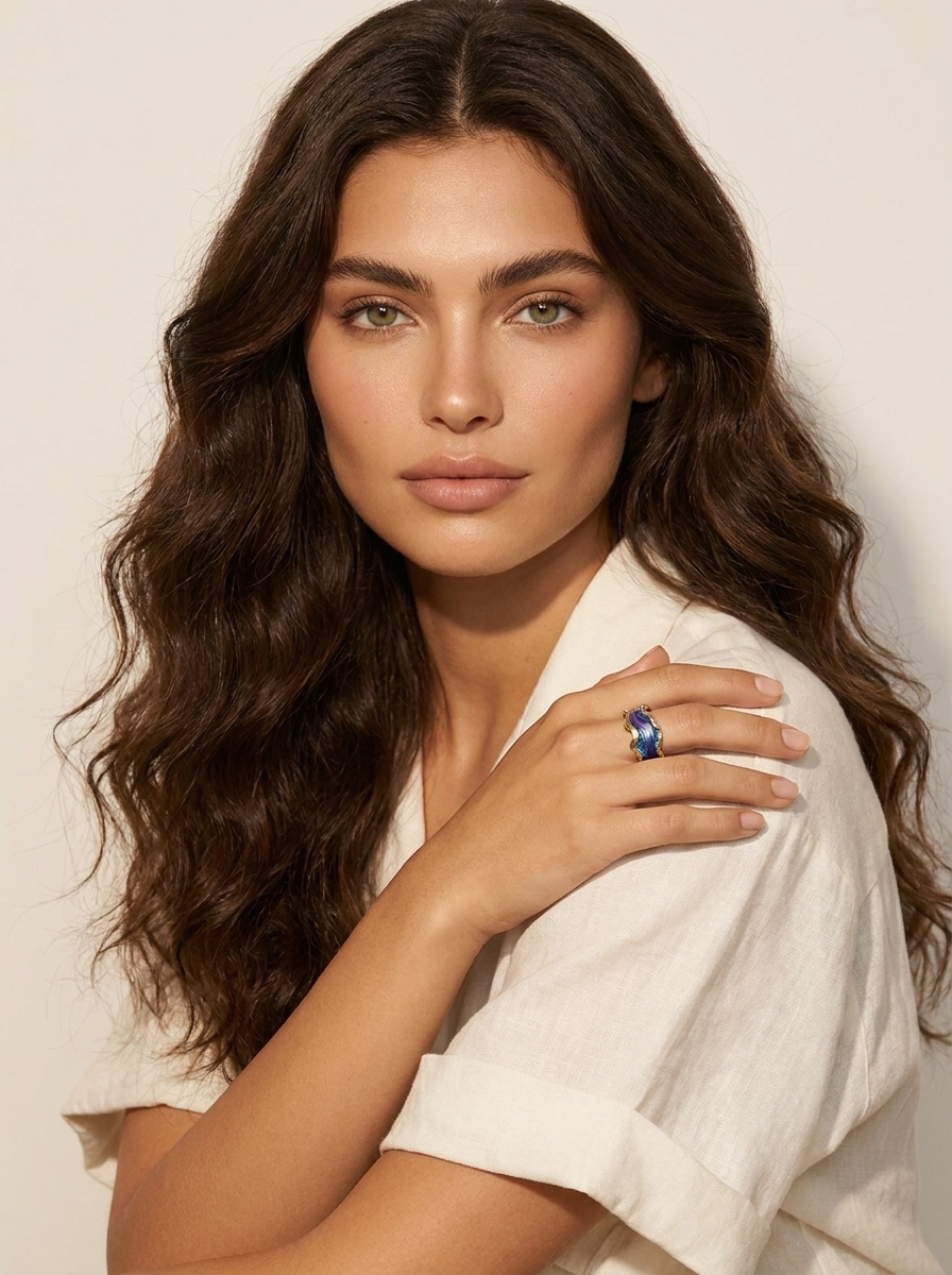 Blue Wave Statement Ring
