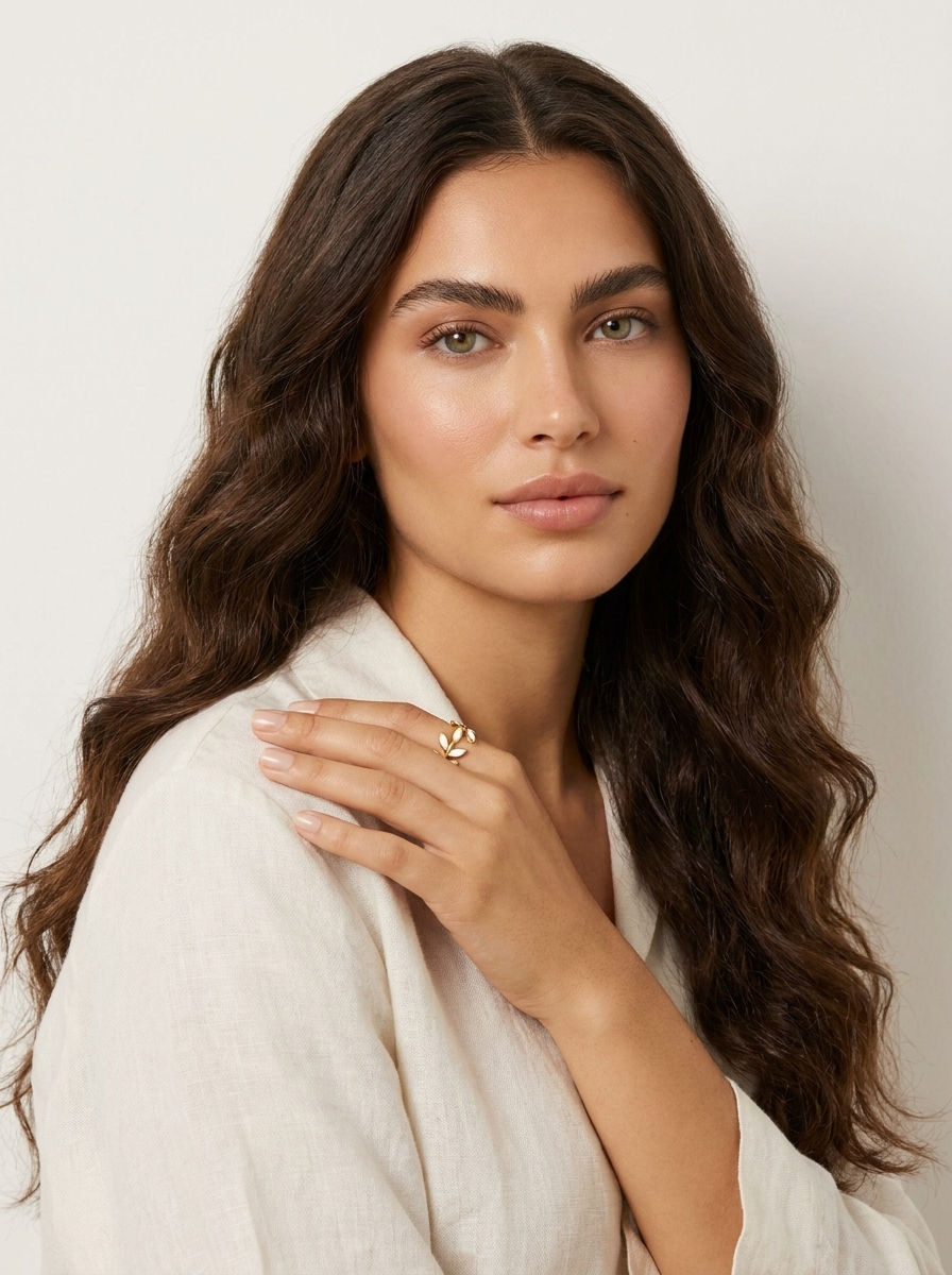 Botanical Leaf Open Ring