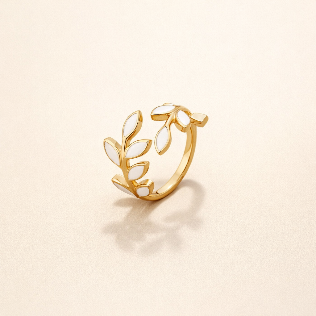 Botanical Leaf Open Ring