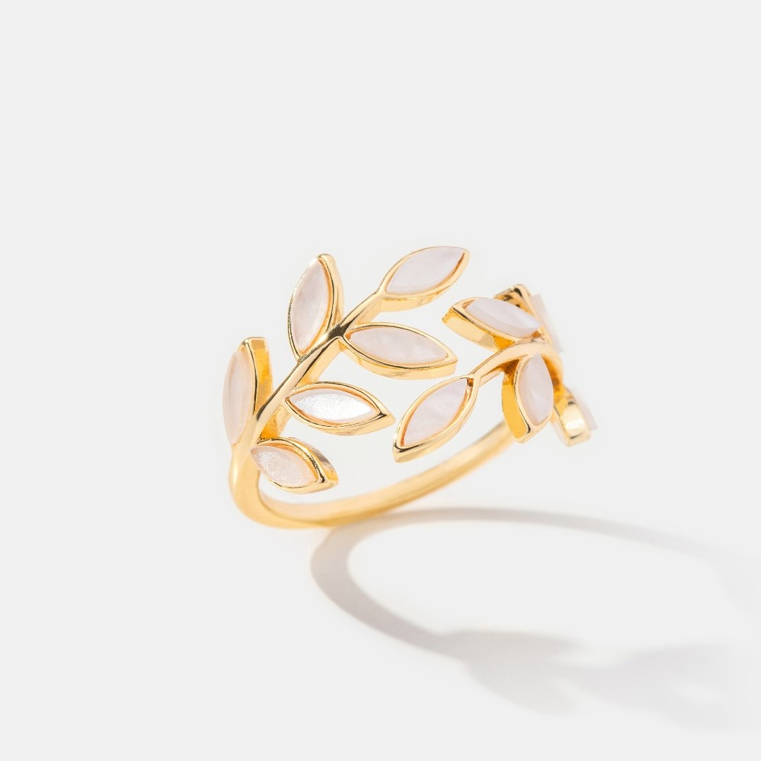 Botanical Leaf Open Ring