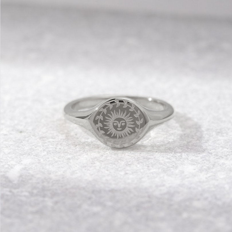 Celestial Sun Signet Ring