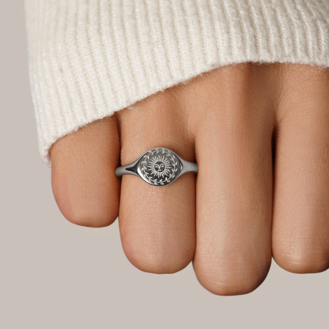 Celestial Sun Signet Ring