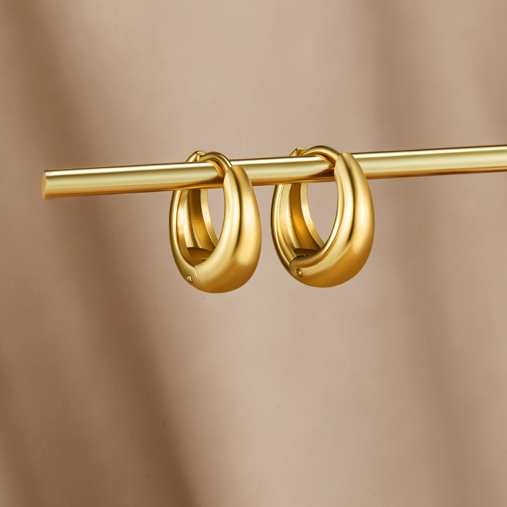 Classic Gold Huggie Hoop Earrings