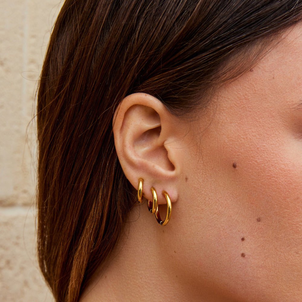 Classic Hoop Earrings Set