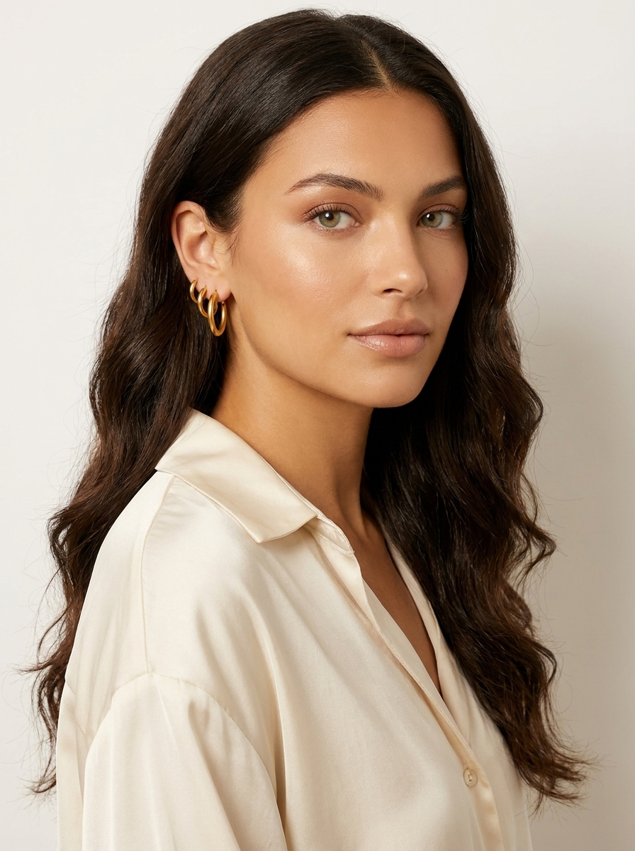 Classic Hoop Earrings Set