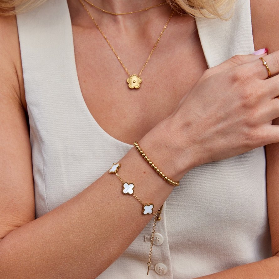 Clover Chain Bracelet Gold