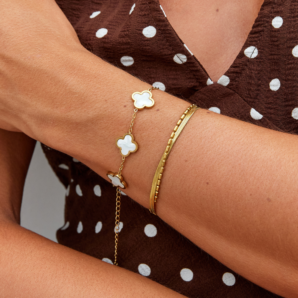 Clover Chain Bracelet Gold