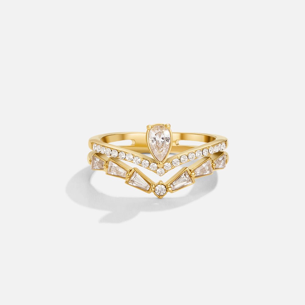 Crown Crystal Band Ring