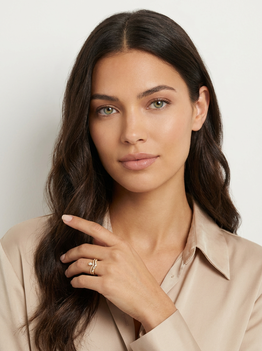 Crown Crystal Band Ring