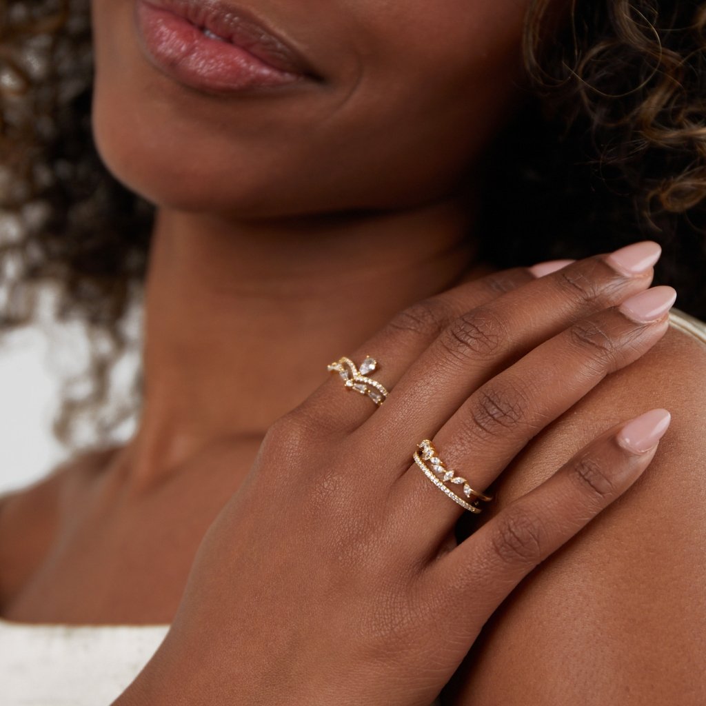 Crown Crystal Statement Ring