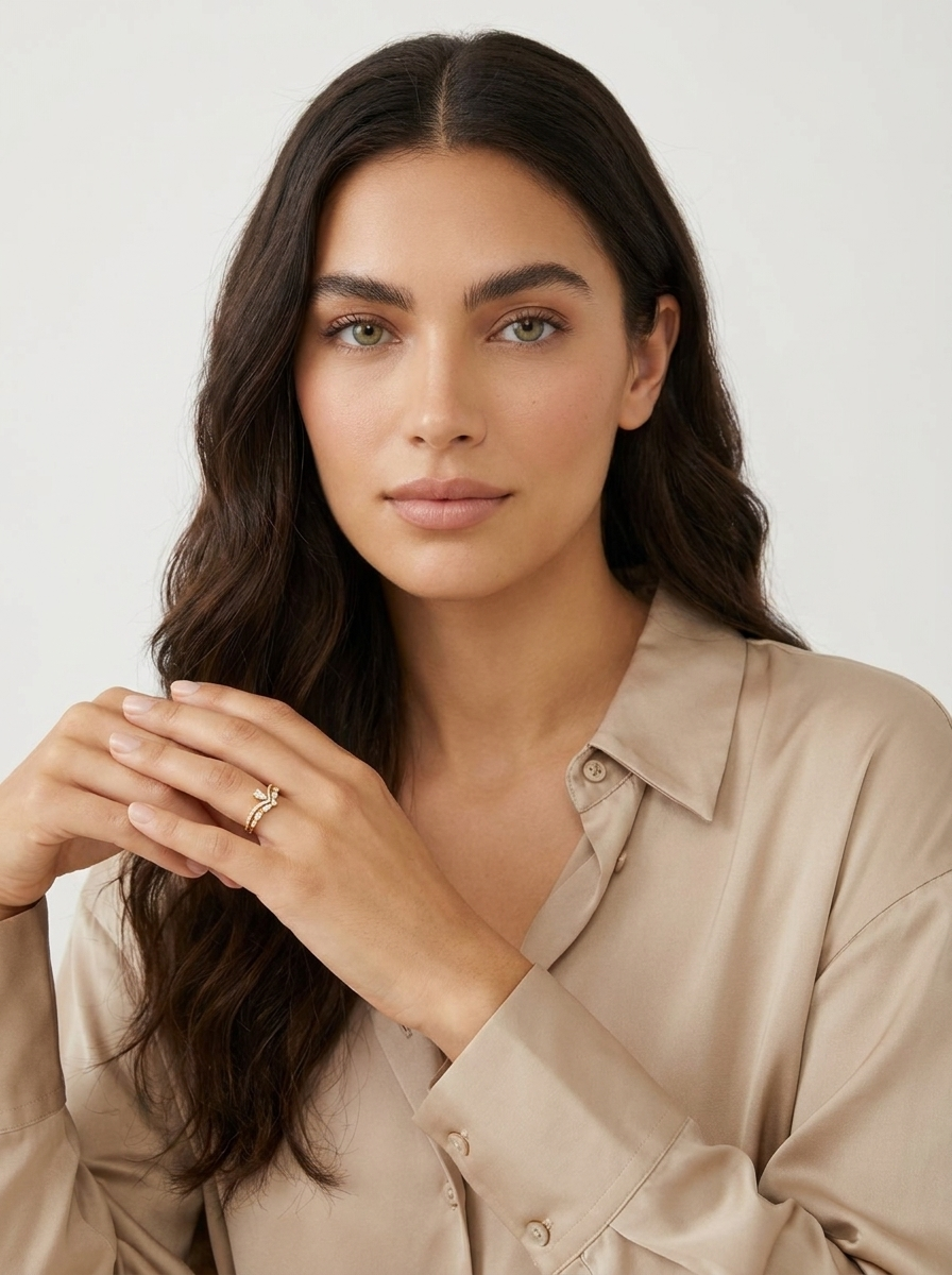 Crown Stacking Crystal Ring