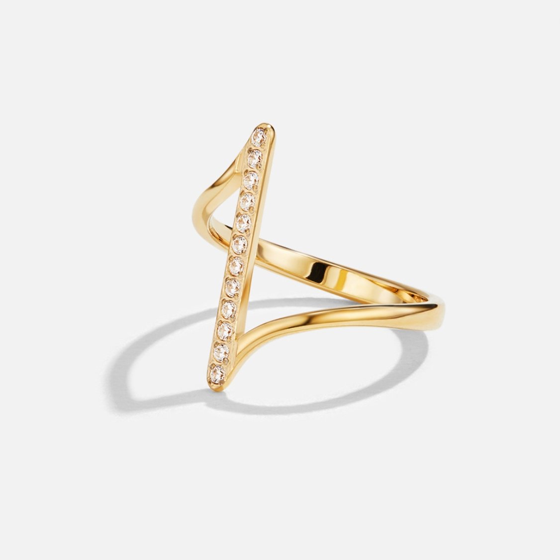 Crystal Bar Open Ring