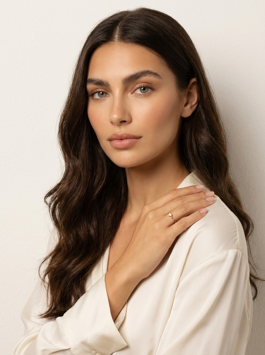 Delicate Heart Solitaire Ring