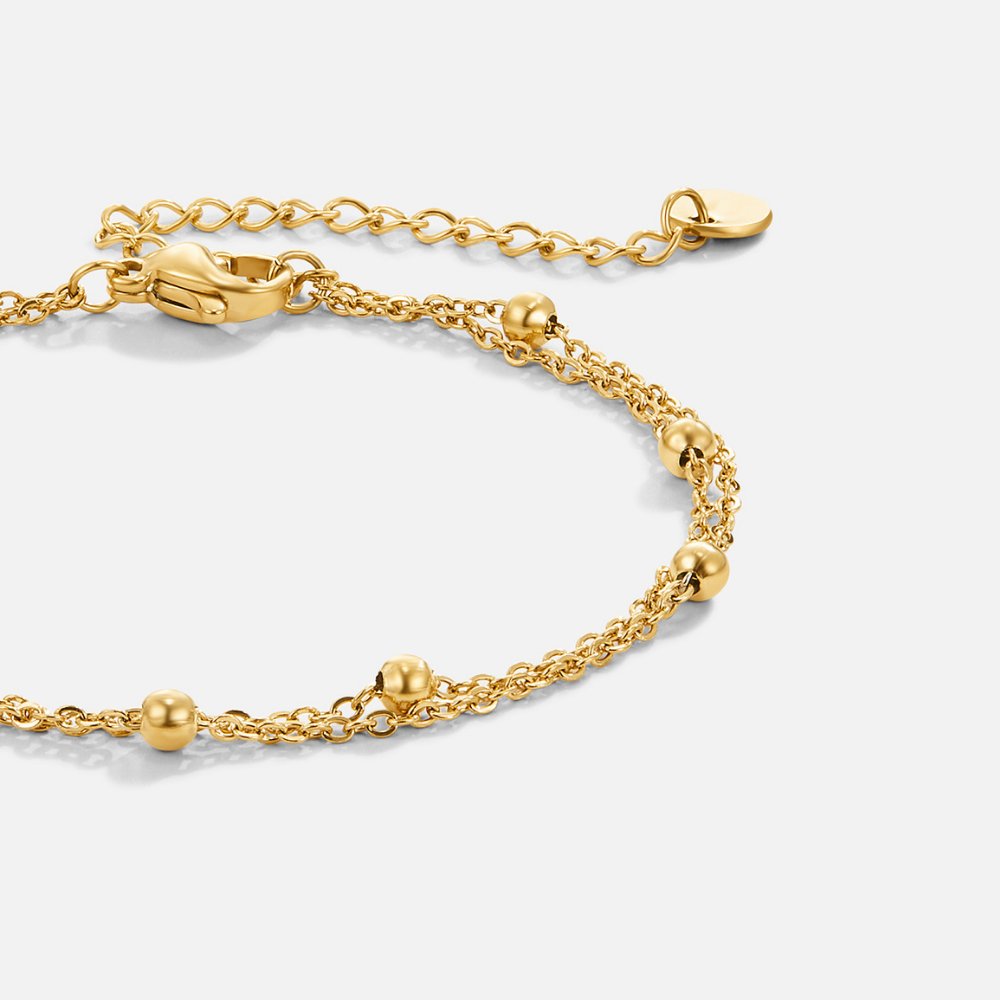 Double Chain Beaded Bracelet