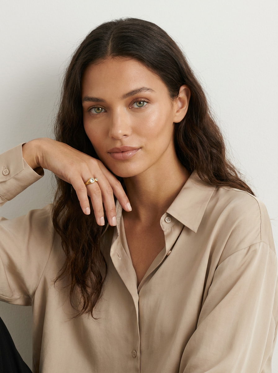Dual Crystal Gold Ring
