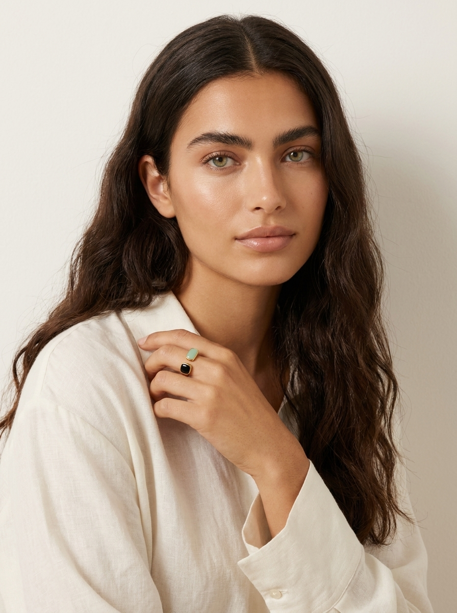 Dual Stone Open Ring