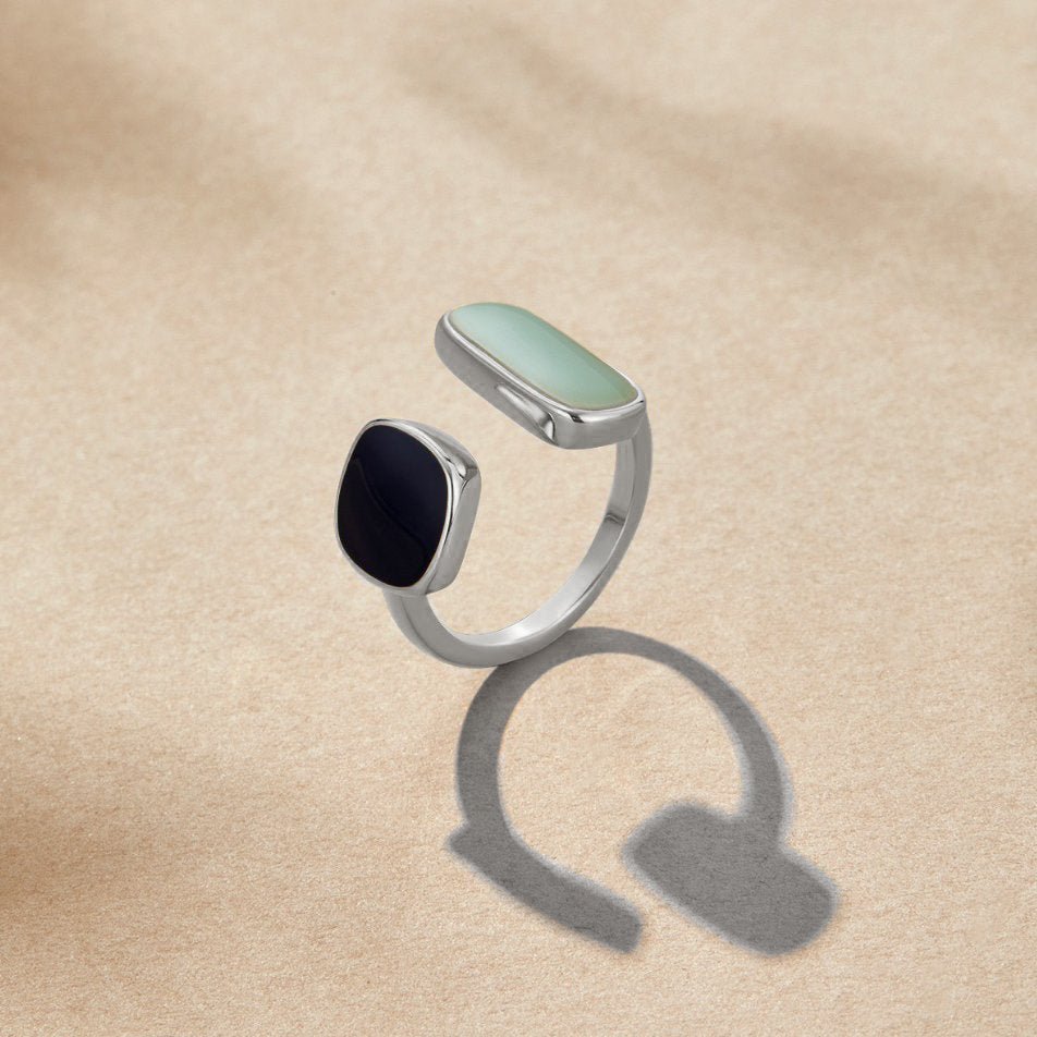 Dual Stone Open Ring