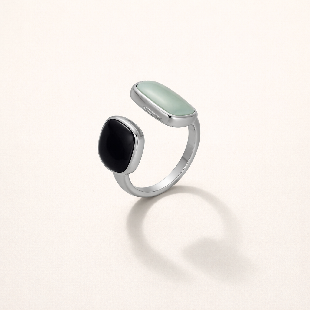 Dual Stone Open Ring
