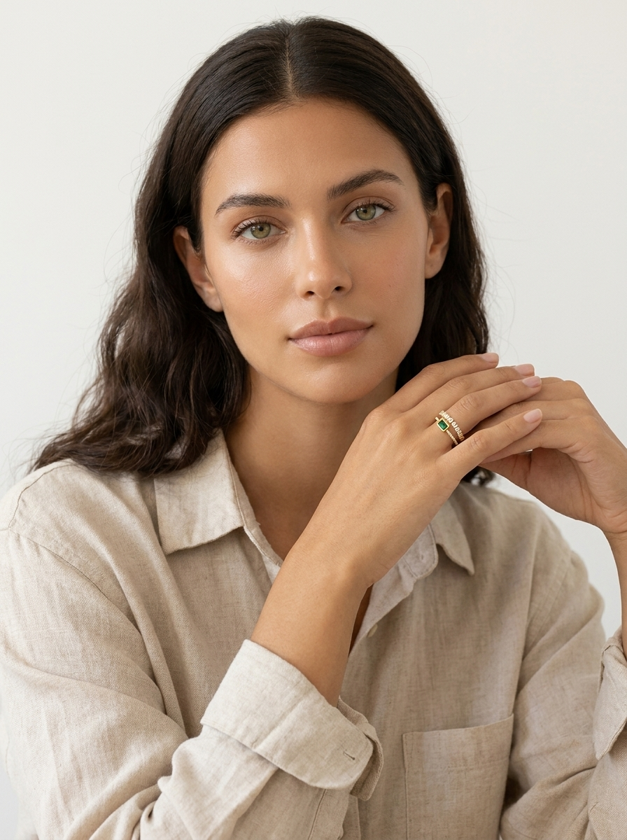 Emerald Crystal Wrap Ring