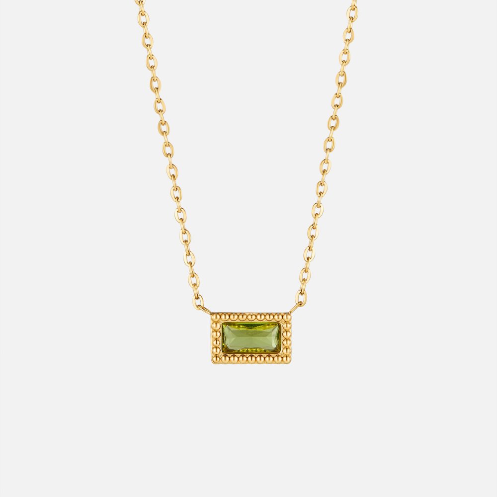 Emerald Cut Pendant Necklace