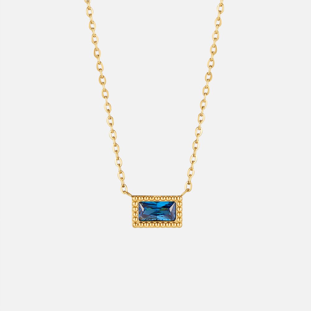 Emerald Cut Pendant Necklace