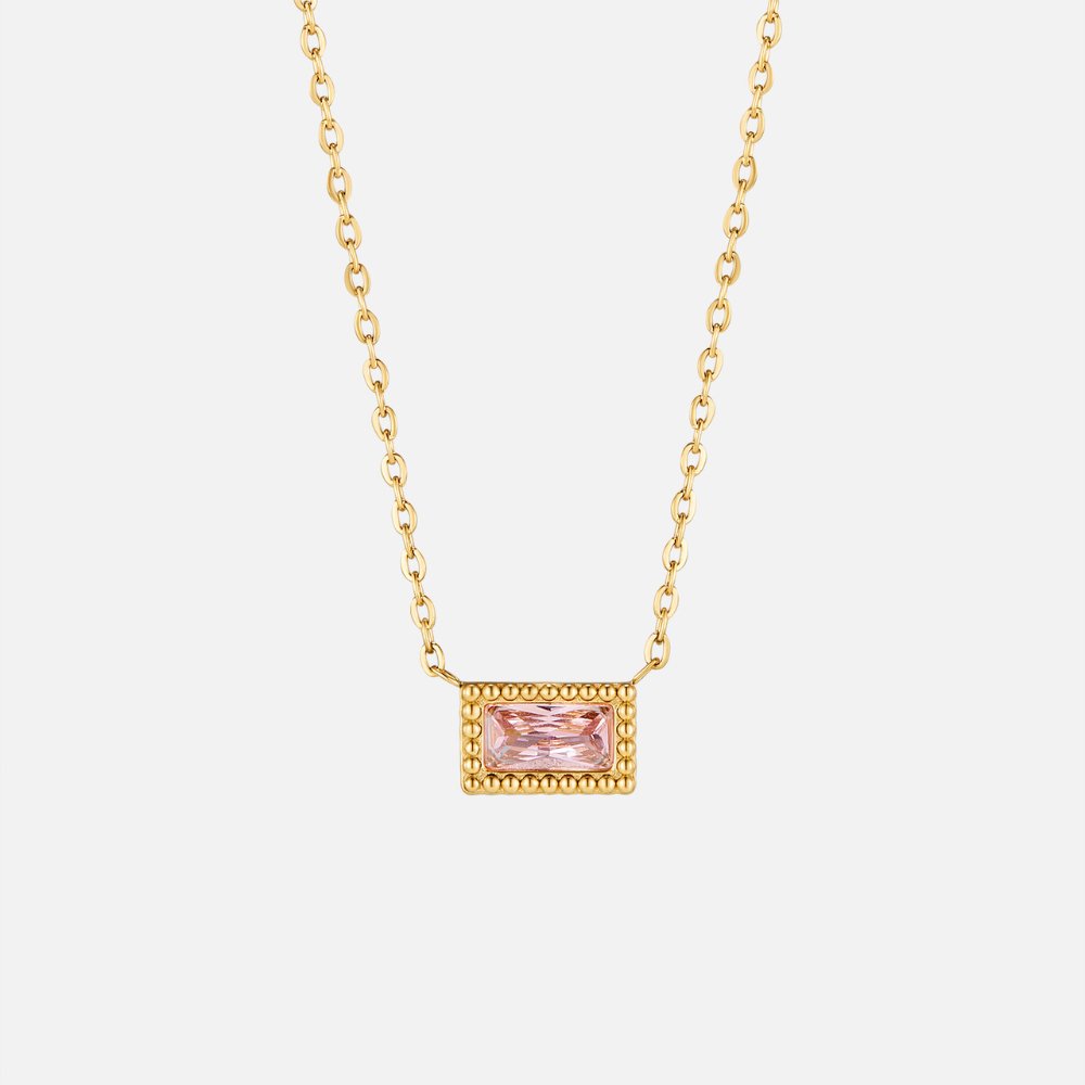 Emerald Cut Pendant Necklace