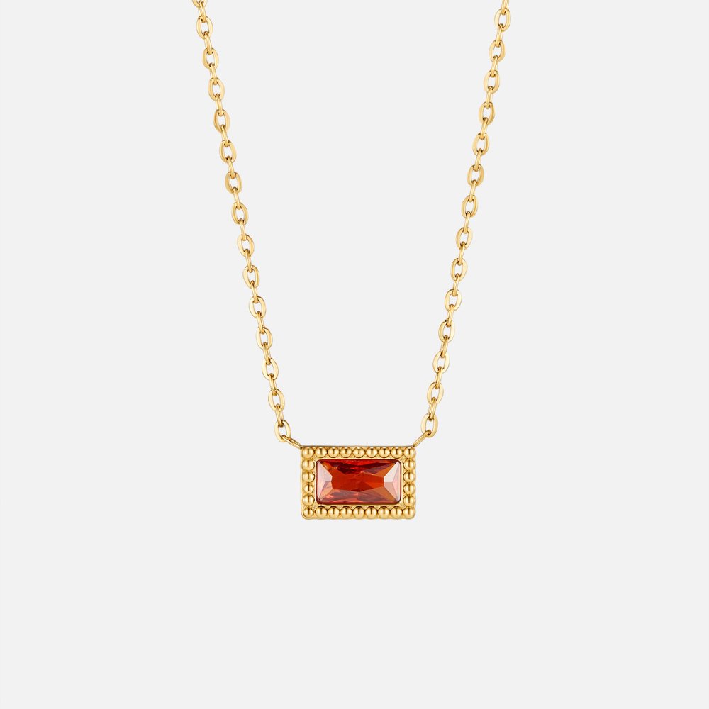 Emerald Cut Pendant Necklace