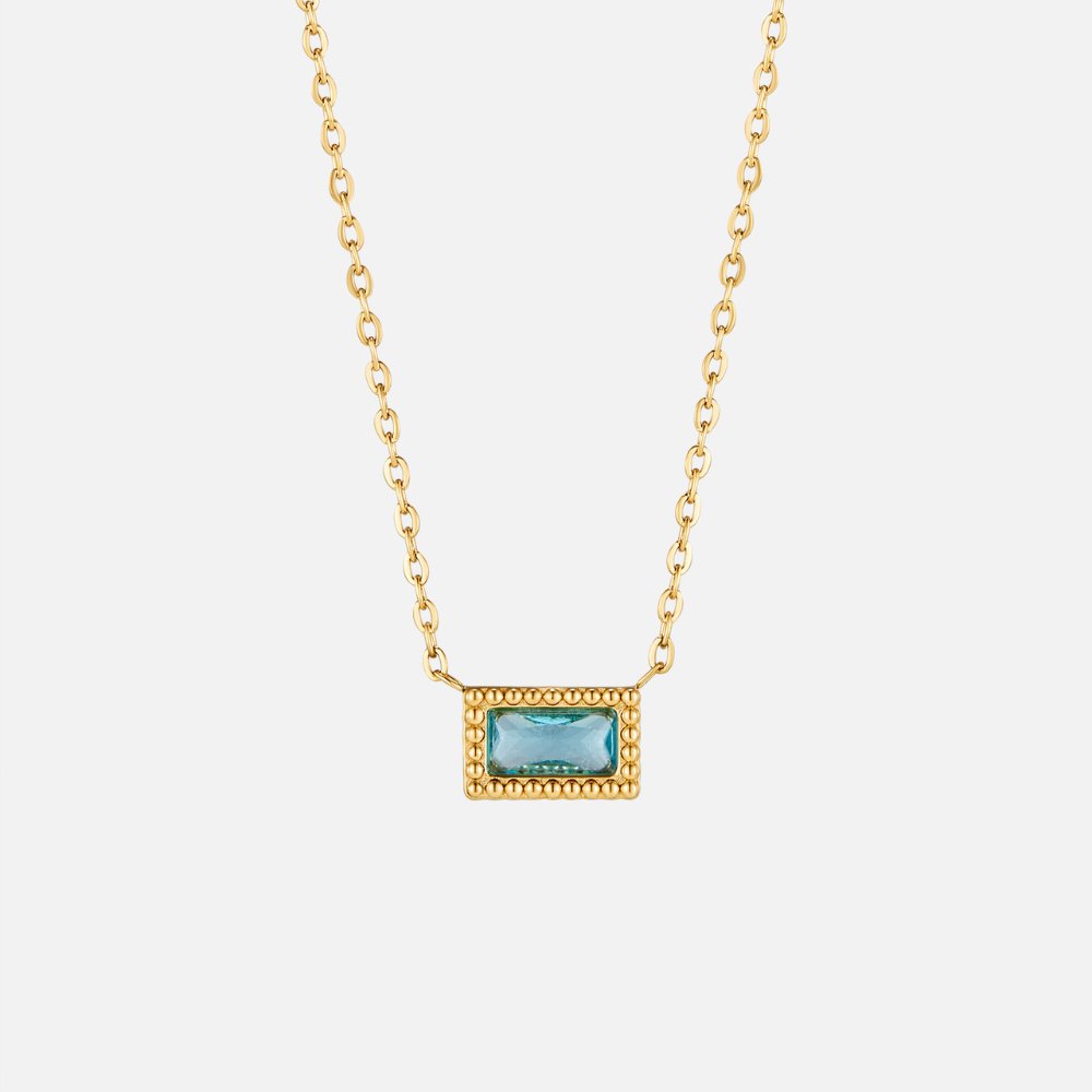 Emerald Cut Pendant Necklace