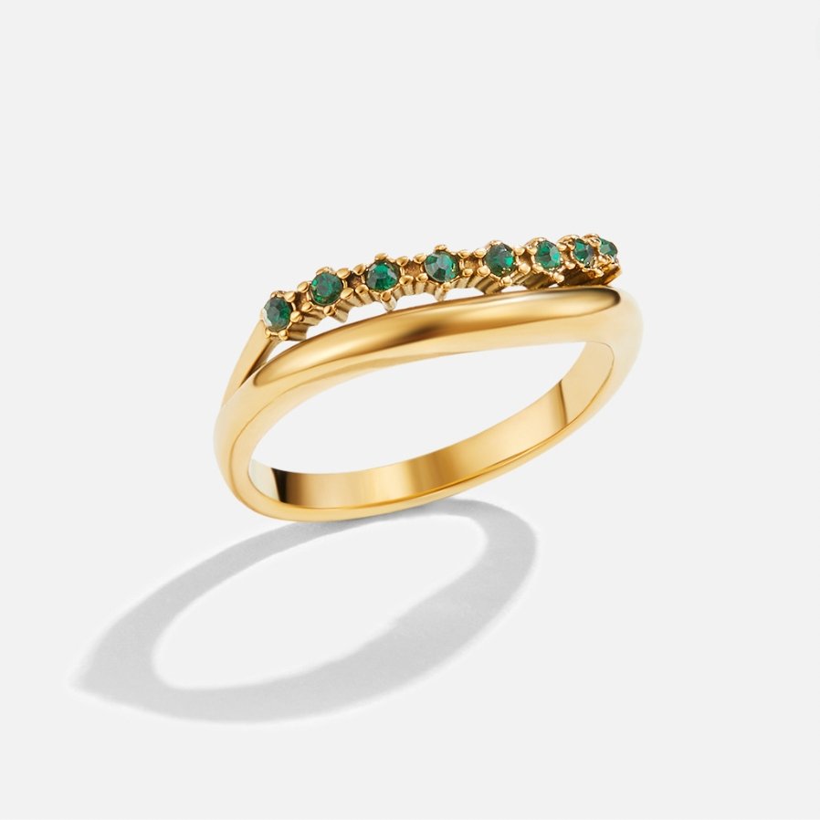 Emerald Stone Band Ring