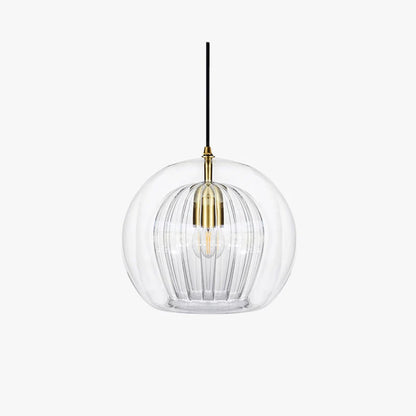 Glass Globe Pendant Light For Diningroom – Clear Or Amber